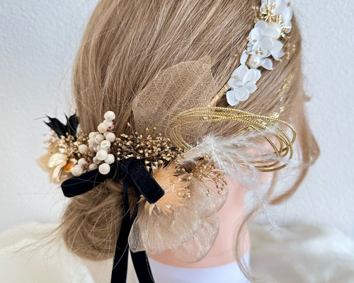 成人式 髪飾り カチューシャセット❣️ ヘアピン C 通販