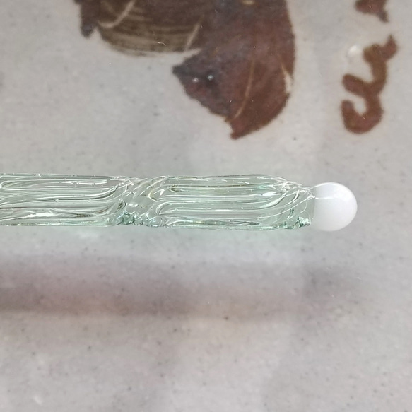 ガラスペン「ライトグリーン・クリームソーダ」　ガラス製スポイト付属（約1ｍｌ） 3枚目の画像
