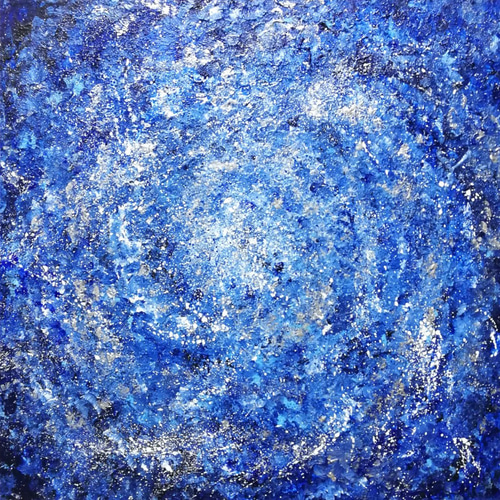 宇宙的なテーマのアクリル抽象画 （絵画 原画（1点限り）「宇宙