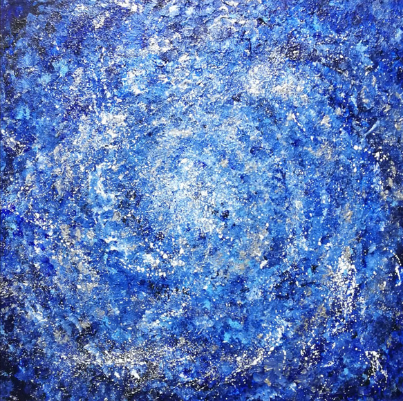 オーダーアート 抽象画 「あなたの宇宙」15×15cm 1枚目の画像