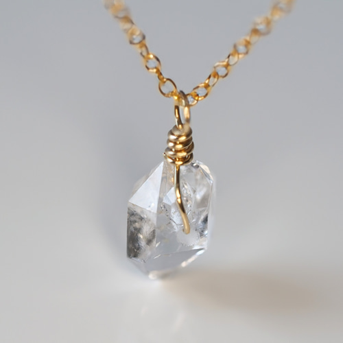 大粒ハーキマーダイヤモンドのネックレス》 ネックレス・ペンダント