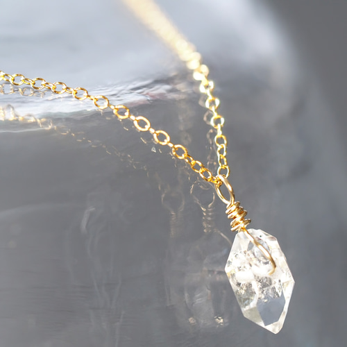 大粒ハーキマーダイヤモンドのネックレス》 ネックレス・ペンダント