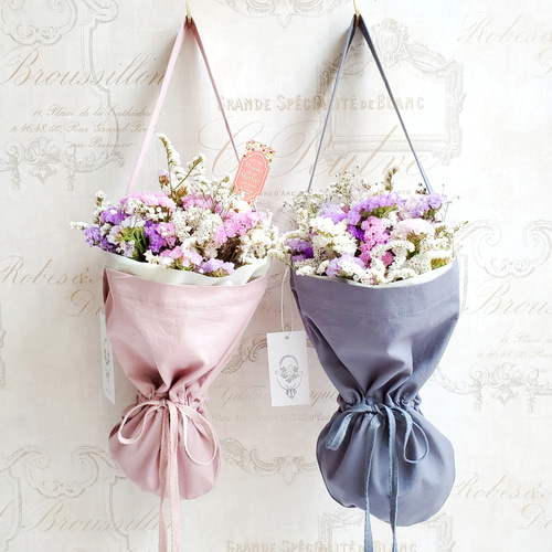 特集掲載】ふんわり花束のフラワーバッグ /flower bag ドライフラワー