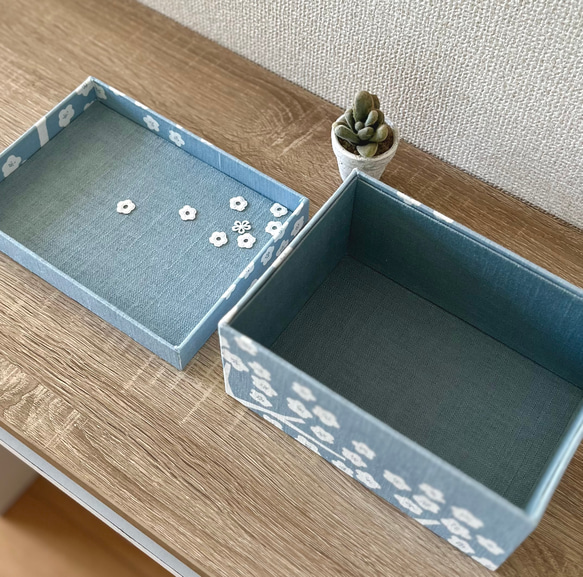 SAKURAインテリアボックス 〈MLサイズ〉収納・フリーボックス（カルトナージュ） 5枚目の画像