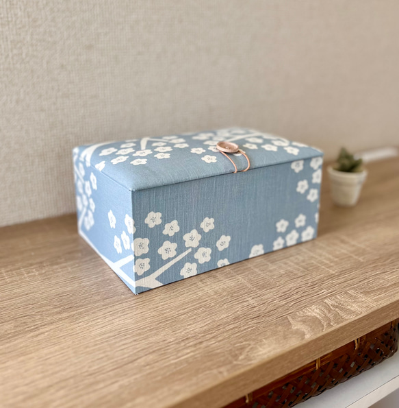 SAKURAインテリアボックス〈Lサイズ〉裁縫箱・収納ケース（カルトナージュ）【仕切り箱別売り】 10枚目の画像