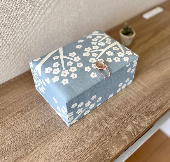 SAKURAインテリアボックス〈Lサイズ〉裁縫箱・収納ケース（カルトナージュ）【仕切り箱別売り】 11枚目の画像