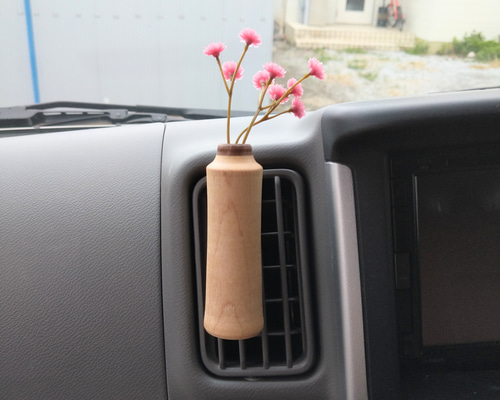 車用 アロマ一輪挿し（通気口用 フラワーベース) 一輪挿し・花瓶・花器