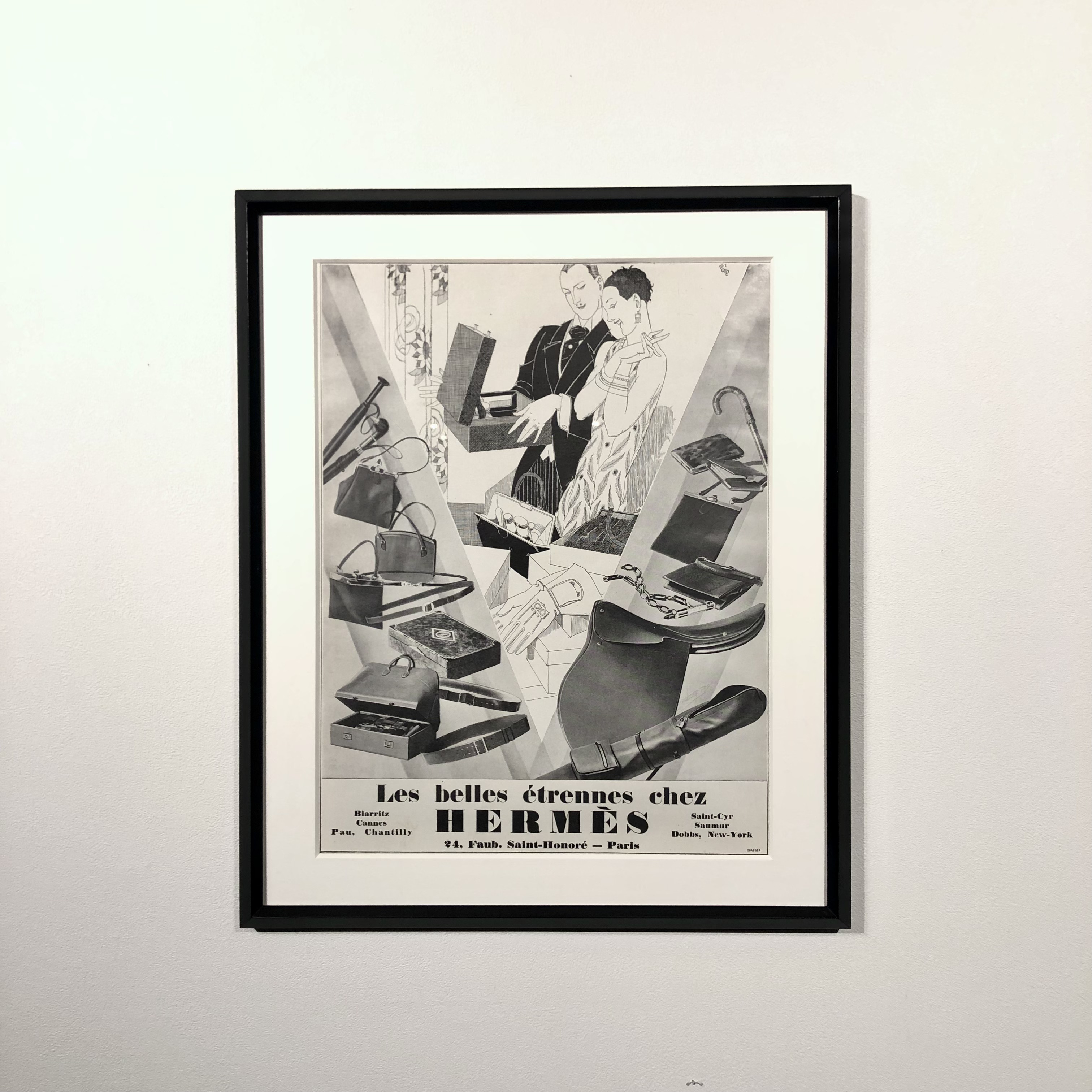 タイムセール 半額 Hermes アンティークポスター1920's その他アート MYH 通販 版画