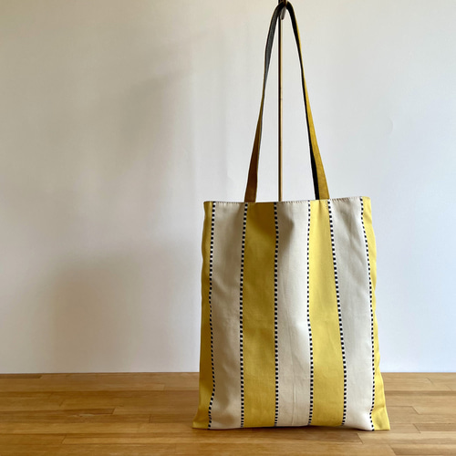 am415 イエローストライプ シンプルバッグ 小 トートバッグ ANEMONE
