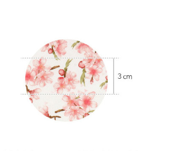 韓国製 花柄 桜柄 チェリーブロッサム 春の桜 生地 コットンリネン Linen Cherry Blossom 5枚目の画像