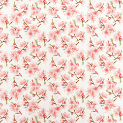 韓国製 花柄 桜柄 チェリーブロッサム 春の桜 生地 コットンリネン Linen Cherry Blossom 4枚目の画像