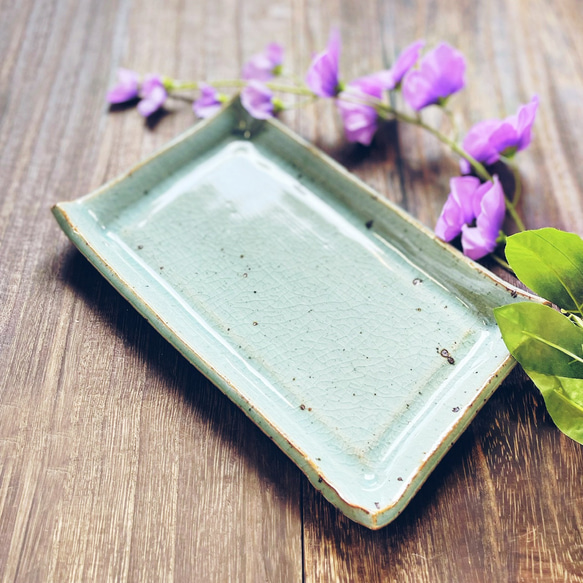 青磁角皿 角皿 | 畑萬陶苑 ONLINE SHOP