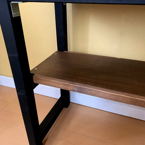 2色の木製テーブル/棚付き】コンソール/店舗ディスプレイ/カフェ