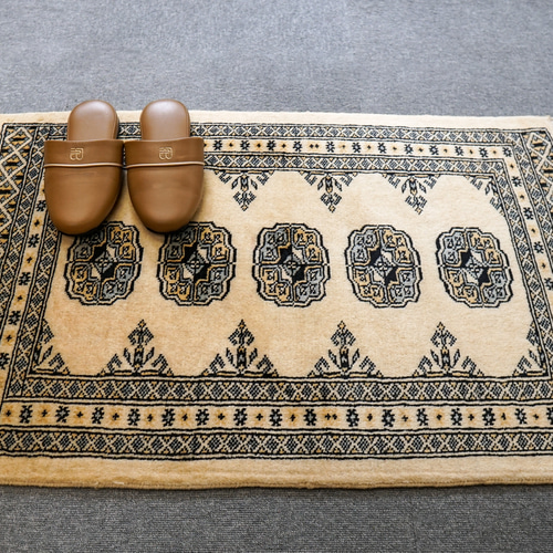 90×63cm トルクメン ボハララグ 手織り絨毯 パキスタン絨毯