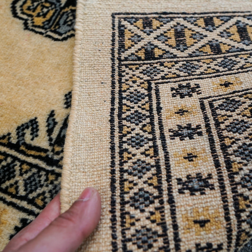 95×63cm トルクメン ボハララグ 手織り絨毯 カーペット・絨毯・ラグ