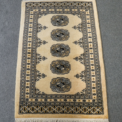 95×63cm トルクメン ボハララグ 手織り絨毯 カーペット・絨毯・ラグ