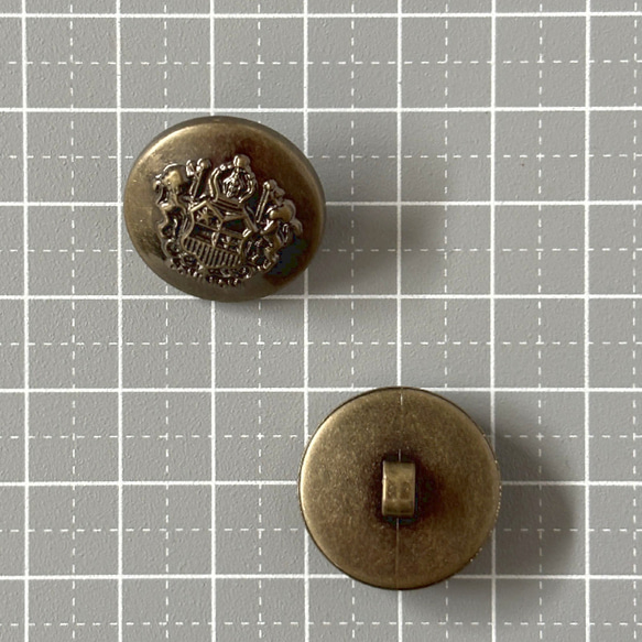 レトロ 円形 丸型 ボタン アンティークゴールド 21mm 6個セット ei-210 3枚目の画像