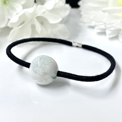 青翡翠（ヒスイ） 約18mm 天然石ヘアアクセサリー 誕生石 天然石