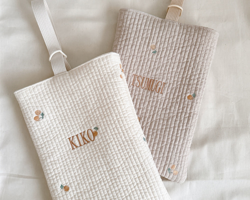 お名前刺繍】ミニサイズヌビシューズバッグ 上履き袋 A li'i makana