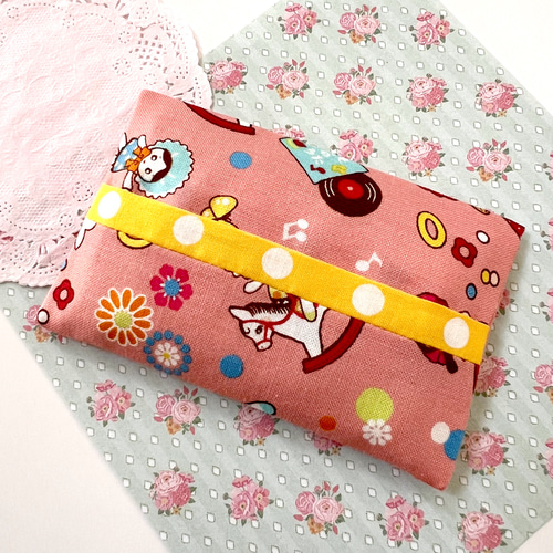 ミニポケットティッシュケース☆文化人形はなちゃん☆レトロ