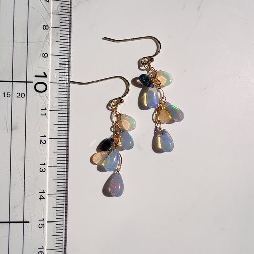 14kgfニュアンスカラーオパールピアス/イヤリング