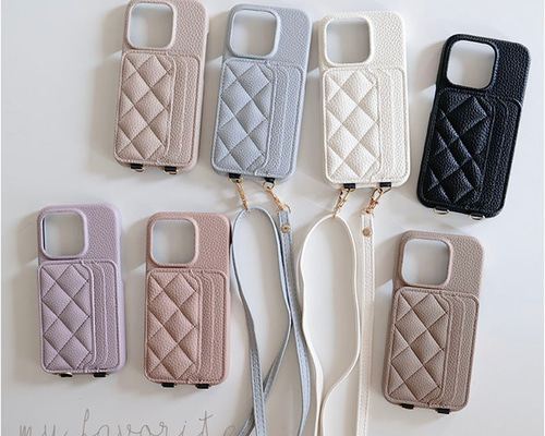 iPhone14 ケース カード収納付き パープル ショルダー紐付き カバー iPhone14 ケース カード収納付き パープル ショルダー紐付き カバー