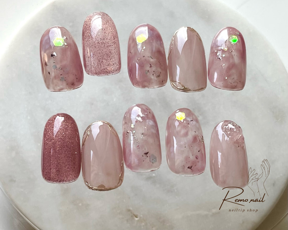 ふわふわうるちゅるニュアンスネイルチップ ウエディングブライダル  