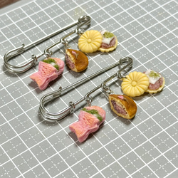 【訳あり】桜の和菓子いろいろブローチピン 12枚目の画像