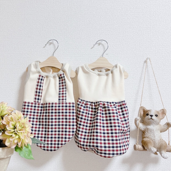 犬服サロペットワンピース見本