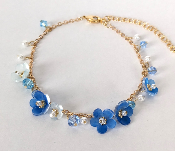 ネモフィラのブレスレット ゴールドver. 晴れやかブルー2025