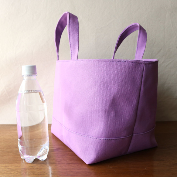 在庫アリ★ラベンダー　倉敷産8号帆布使用バスケット横 5枚目の画像