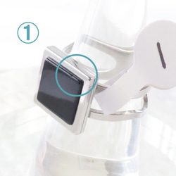 アウトレット 訳あり いろいろ天然石 メンズ ユニセックス リング 金属アレルギー対応 ステンレス シルバー 2枚目の画像