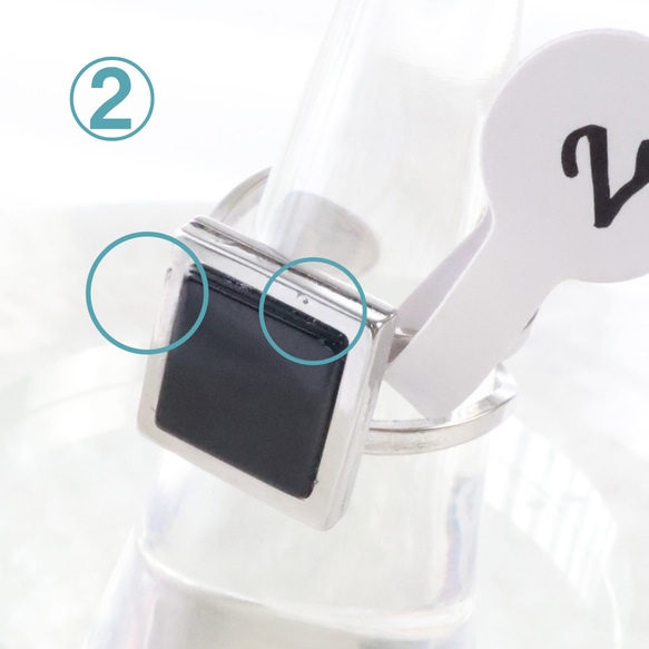 アウトレット 訳あり いろいろ天然石 メンズ ユニセックス リング 金属アレルギー対応 ステンレス シルバー 3枚目の画像