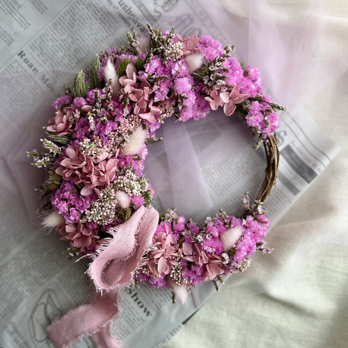 ドライフラワーリーススターチス 母の日母の日ギフト