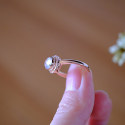 24-22 受注製作 極上品 高氷種 k18金ゴールド リング 指輪 天然 本翡翠 爪留め 天然ダイヤモンド 5枚目の画像
