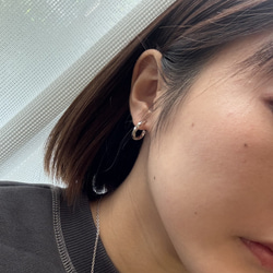 【両耳用】フープピアス〈ツイスト〉/hoop pierce〈twist〉 4枚目の画像