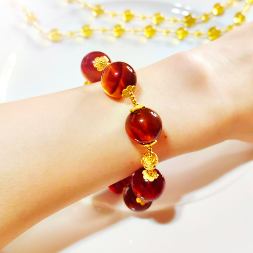 k18 天然琥珀　ブレスレット　バングル　イヤリング　セット　コハク k18 天然琥珀 ブレスレット バングル イヤリング セット コハク