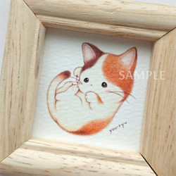 複製ミニイラスト 「ころんっとねこちゃん」 2枚目の画像