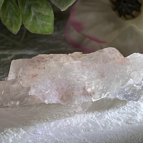 ヒマラヤ✨ レインボー マニカラン産 ピンク水晶 原石