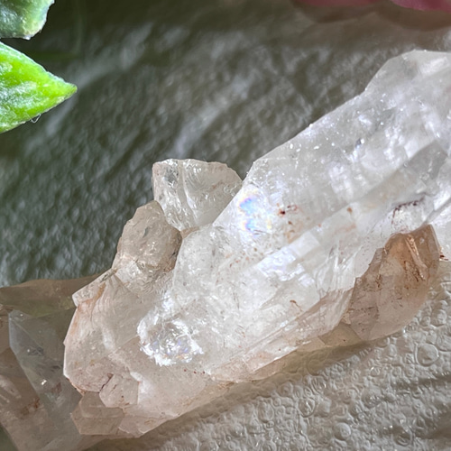 ヒマラヤ✨ レインボー　マニカラン産　ピンク水晶  原石　クラスター ヒマラヤ✨ レインボー マニカラン産 ピンク水晶 原石