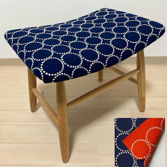 ミナペルホネン dop タンバリン スクエア スツール 【ネイビー  