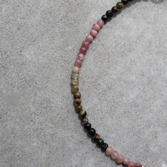 ヒマラヤ水晶 × マルチカラー トルマリン × カレンシルバー　華奢でシンプルなブレスレット 9枚目の画像