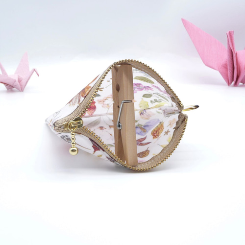 12cmﾌｧｽﾅｰ ラミネートポーチ リバティ生地使用 フローラルイブ ポーチ