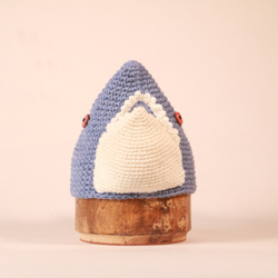 サメさんニット帽子（子ども用） 2枚目の画像