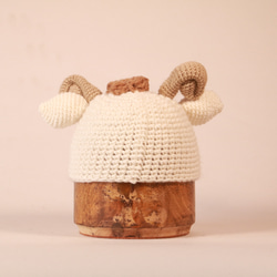シロ羊さんニット帽子（子ども用） 5枚目の画像