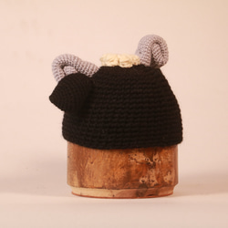 クロ羊さんニット帽子（子ども用） 6枚目の画像