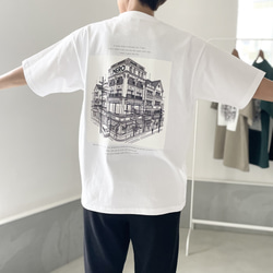 『2024新作』USAコットン バックプリントTシャツ ユニセックス 5色展開 【ホワイト】 9枚目の画像