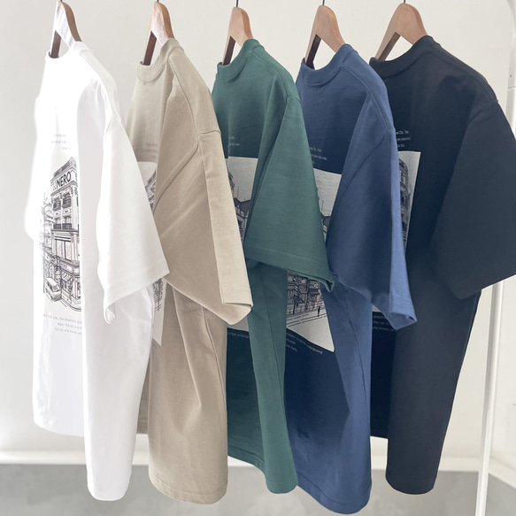 『2024新作』USAコットン バックプリントTシャツ ユニセックス 5色展開 【ホワイト】 15枚目の画像