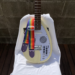 お試し価格】レインボーギターストラップ 楽器・アクセサリ