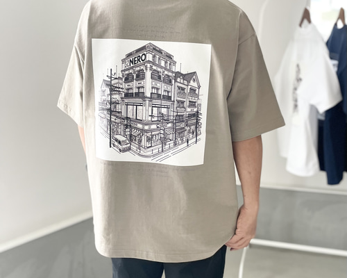 新品　男性ブランコ　オリジナルTシャツ　完売商品　バッグプリント　ベージュ　XL 新品 男性ブランコ オリジナルTシャツ 完売商品 バッグプリント